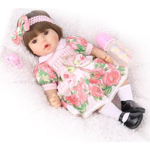 Bebe Reborn Baby Doll 48cm cloth body Dolls Silicone vinyl adorable Lifelike Bonecas girl kids Birthday Surprise Gift KAYDORA