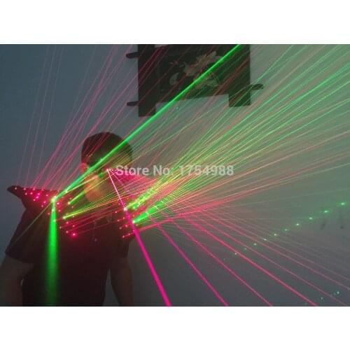 Laser clothes Red Laser Suit, LED Vest, Luminous Waistcoat Laser Gloves Glasses For Laser Show Event & Party Supplies