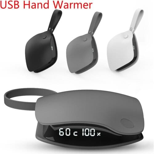 USB Hand Warmer Mini Heater Pocket Warmers Electric Power Bank Rechargeable 5000mAh Battery Handwarmer Portable Ourdoor Heater