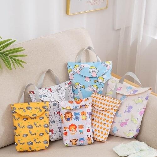 Multifunctional Baby Diaper Bag Reusable Fashion Waterproof Diaper Organizer Portable Big Capacity Mummy Bag S/L 20*24cm/28*27cm