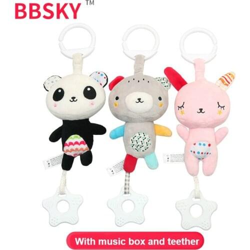 Baby Rattles Mobiles Toddler Toys Christmas Crib Toys For Baby Soft Bed Bell Animal Musical Montessori Mobile Rattles