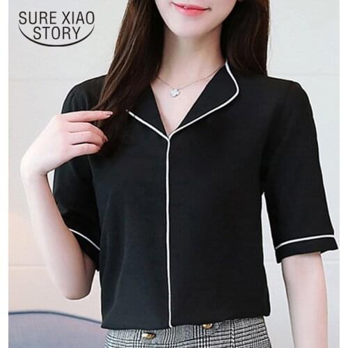 Fashion womens clohting summer women blouses 2021 solid chiffon women blouse shirt women shirts women tops and blouses 3404 50