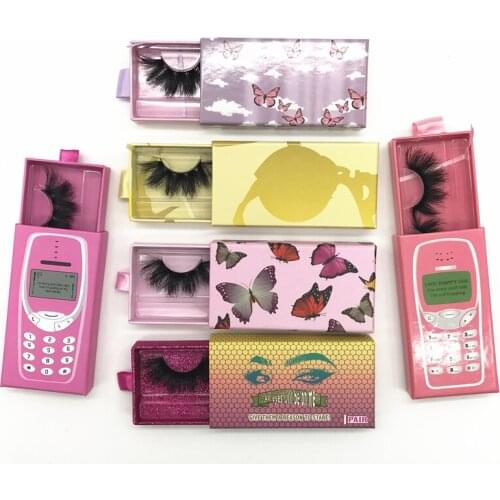 NEW 20/pack 25mm Eyelash Packaging Box wholesale Lash Boxes Packaging Faux cils 3d Mink eyelashes magnetic case Makeup Storage