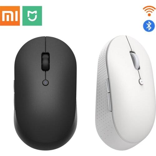 Orignial Xiaomi Mi Wireless Dual-Mode Mouse Silent Ergonomic Bluetooth USB Side buttons Protable Mini Wireless Mouse for Laptop