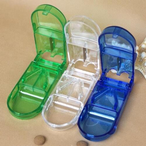Portable Pill Cutter Box Convenient Storage Box Tablet Cutter Splitter Medicine Pill Holder Pill Cutter Pill box pillendoosje