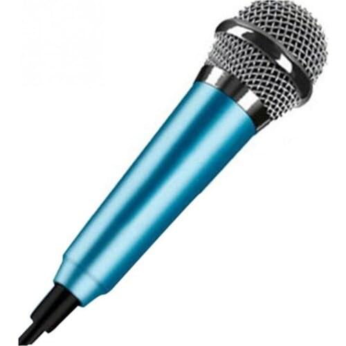 Portable 3.5mm Stereo Studio Mic KTV Karaoke Mini Microphone For Cell Phone Laptop PC Desktop Small Size Microphone