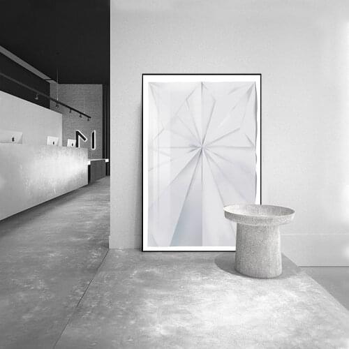 Modern folded paper Canvas Painting white posters and print Minimalist Art Wall Origami Pictures for Living Room Bedroom asile