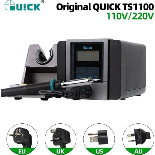 QUICK TS1100 90W Welding Rework Soldering Station for Mobile Repair Lead-free Hot Air Hairdrye Electric Heat Gun High Quality