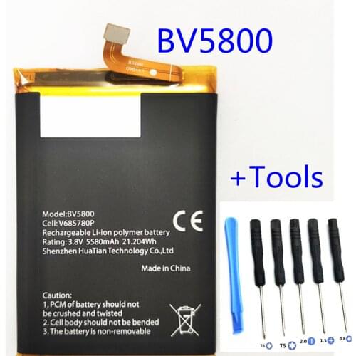 High Quality NEW Original 5580mAh V685780P Battery For Blackview BV5800 / BV5800 Pro Phone +Tracking number