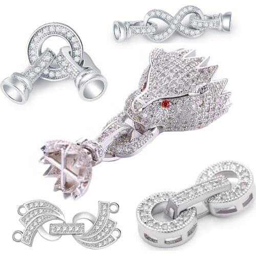 Juya DIY Jewelry Locks Supplies Fastener Dragon Closure Clasps Accessories For Natural Stone Pearls Needlework Jewelry Making