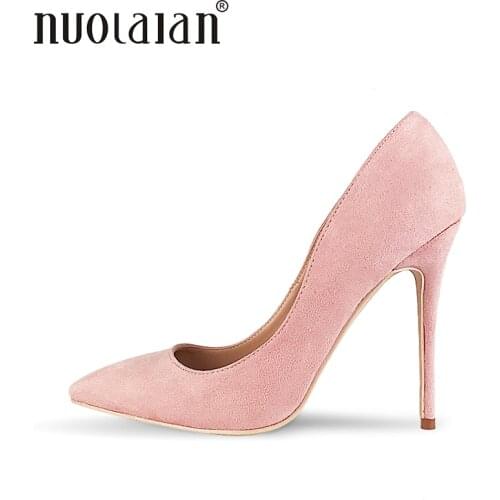 2017 High Quality Pointed Toe High Heels Shoes Women Pumps Sexy 12CM Pink Women Shoes wedding shoes