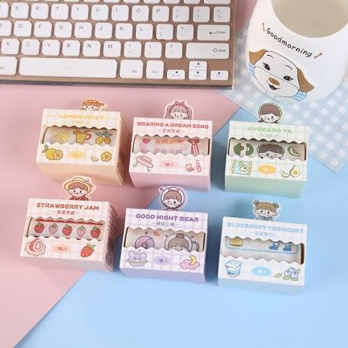 2M Cute Cartoon Girl Boxed Tape Sticker Scrapbooking Masking Tape Office School Supplies