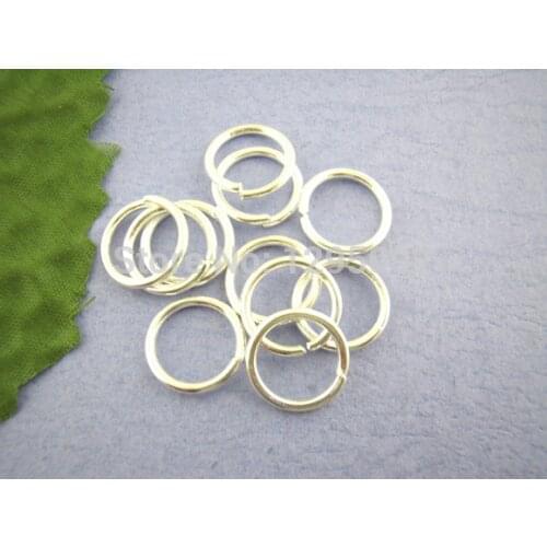 300Pcs Open Jump Ring Round Alloy Silver Plated Jewelry DIY Findings Charms 8x0.7mm