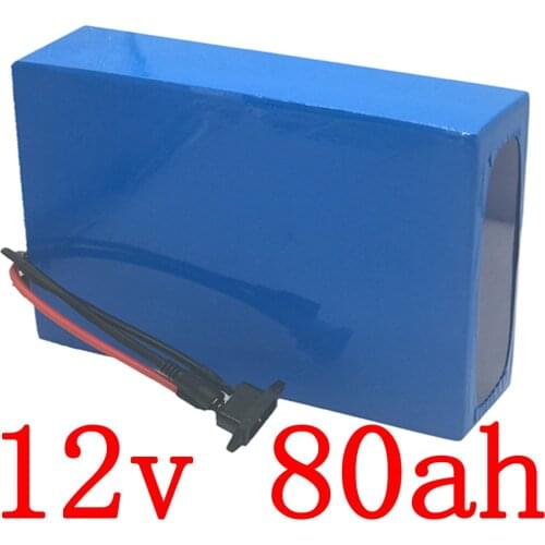 12V 80Ah electric bike battery 3S 12V 250W 350W 500W for Solar street light/Solar energy storage/Scooter/LED light+10A Charger