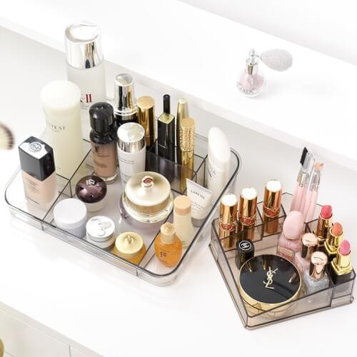 Acrylic Makeup Organizers Creative Transparent Bathroom Desktop Finishing Storage Boxs Cosmetic Jewelry Display Lipstick Holders