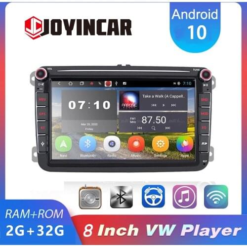 JOYINCAR Android 9.1 Autoradio Car Radio Stereo GPS Navigation 2din WIFI Bluetooth Universal Car Multimedia Player For VW/POLO G