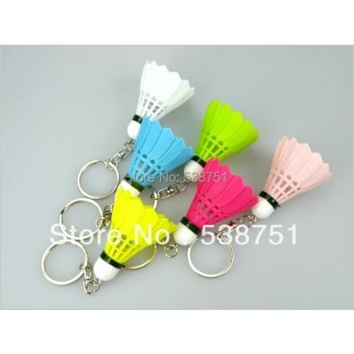 Free Shipping by FEDEX 500pcs/lot new items badminton keychain for sports