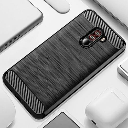 Case For Pocophone F1 Case ZROTEVE Soft TPU Silicone Bumper Cover Carbon Fiber Brushed Cases For Xiaomi Pocophone Poco F1 Covers
