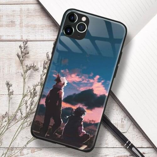 Izuku and Bakugo My Hero Academia Anime Soft TPU Glass Phone Case for IPhone SE 6s 7 8 Plus X Xr Xs 11 12 Mini Pro Max Samsung