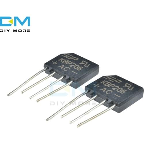 5pcs lot Diy Electronic Diode Bridge Rectifier 600V 2A KBP206G KBP206 4PIN SIP-4 Single Phase