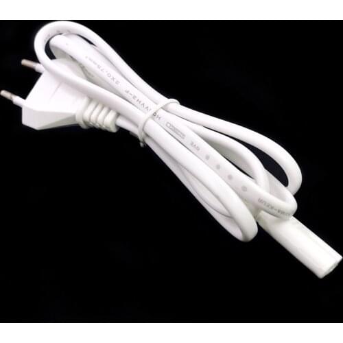 EU European To IEC 320 C7 AC Power Cord For Camera Charging Notebook Adapter, EU Firgure 8 2 Prong Extension Cable White 1.5m