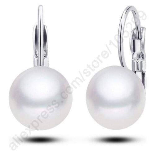 Hot Sale Drop Shipping Big Pearls Trendy Woman Wedding Engagement Propose Earring for Lady Best Gift Accessories
