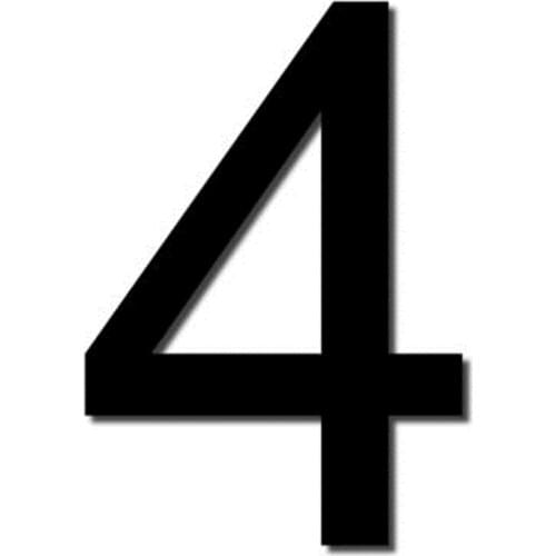 Customized HOUSE NUMBER Arial 4 Acrylic Large Cool Stylish Modern Gloss Black DIY