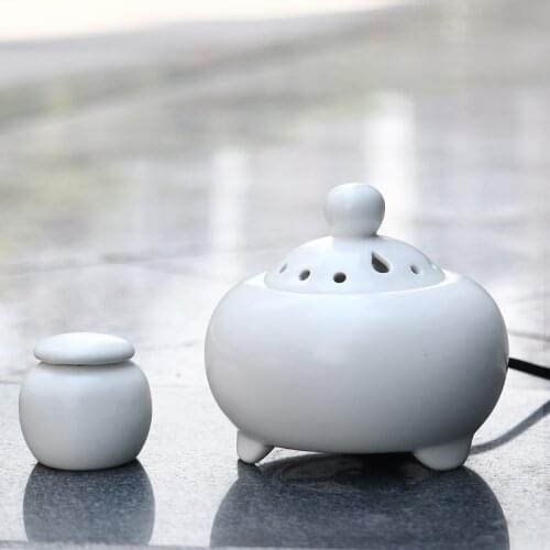Porcelain Sandalwood Incense Burner Electric Aromatherapy Handmade Incense Burner Indoor Bruleur Encens Home Decoration DG50XX