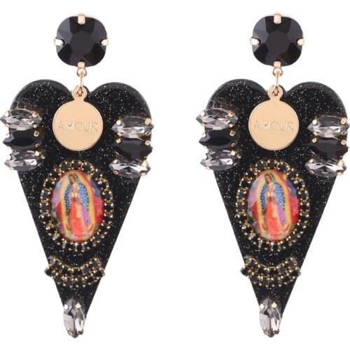 Statement Maria New Design Oorbellen Voor Vrouwen Heart Resin Pendant Earrings Fashion Jewelry Minimalist Wedding Accessories