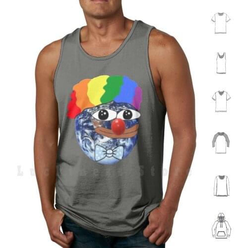 Honkler World tank tops vest 100% Cotton Frog Happy Special Meme Toilet Twitch Emotes Cartoon Animal Green Sad Big Eyes Dank