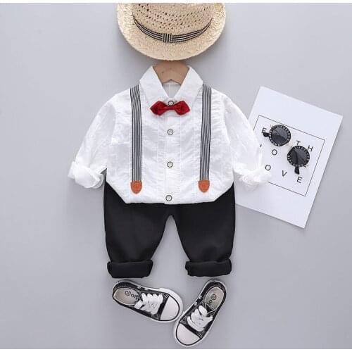 Autumn Baby Boys Fashion Cartoon Clothing Kid Suits Full Printe Strips Shirt Pants 2pcs/Set Children Clothes Set 1 2 3 4 5 Years