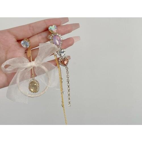 Fashion Light Sheer Yarn Flower Transparent Acrylic Block Drop Earrings for Women cool girl Party Jewelery
