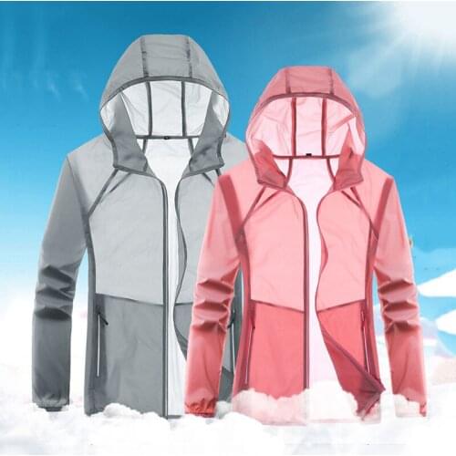 Men Women Outdoor Summer Sun Protection Jacket Breathable Quick Dry Ultrathin Skin Clothing Fishing Climbing Sports Jackets