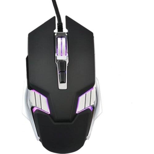 Wired Mouse 4-level DPI Fast Response 800/1200/1600/2400 DPI 7-key Ergonomic Computer Mouse for Computer Laptop Accessories