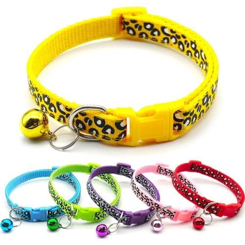 Cat Leopard Print Collar Adjustable Collar Dog Necklace Identification Collar Pet Supplies Traction Accessories