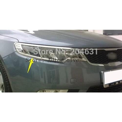 For 2009-2012 for KIA Cerato/Forte ABS Chrome Front headlight Lamp Cover