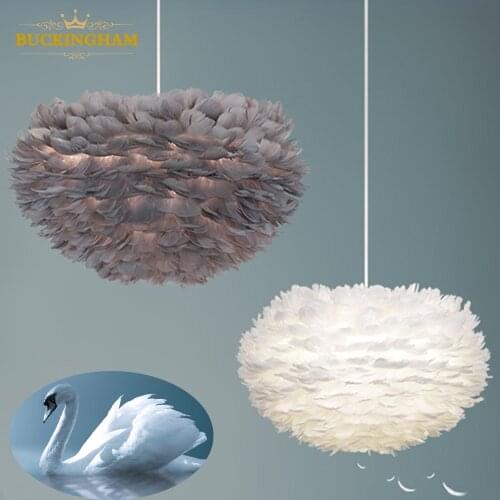 Feather Pendant Lights Art Decorative Droplight Romantic Hanginglamp feather modern nordic design vintage loft decor