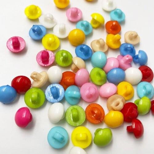 50/100pcs 10mm Mini Semicircle Plastic Buttons Sewing/Appliques/Baby Crafts Lots PT280