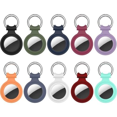 Portable Silicone Protective Keychain Cover Shockproof Anti-fall Silicone Protective Case for Apple Airtags Locator