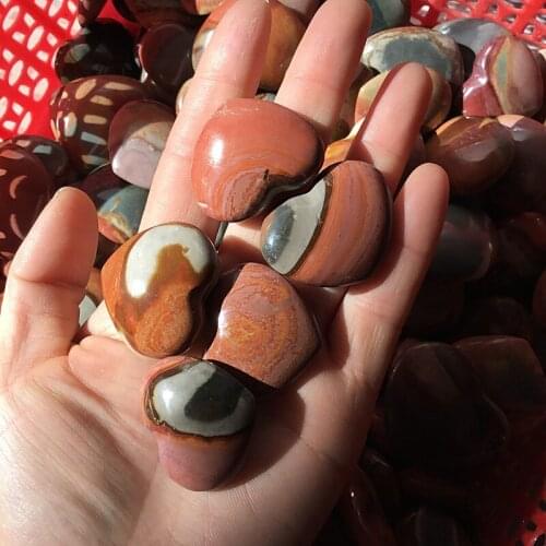 Natural Ocean Stone Ocean Stone Jasper Heart Pendant DIY Jewelry Mass Wholesale