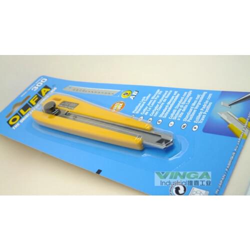 MADE IN JAPAN OLFA 300 Standard-Duty 9mm Wheel-Lock Utility Knife Cutter Genuine japan