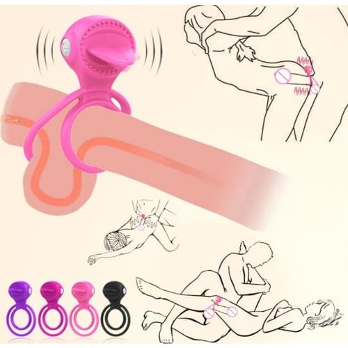 Sex Shop Penis Sleeve Clitoris Stimulation Prostate Massager Vibrators Sex Toy For Men Couples Delay Ejaculation Sex Products