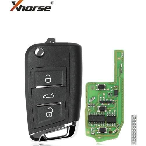 XHORSE XEMQB1EN Super Remote Key MQB Style 3 Buttons Built-in Super Chip English Version One Pcs