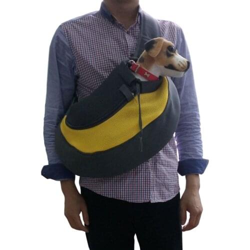 Pet Puppy Carrier Outdoor Travel Handbag Pouch Mesh Single Shoulder Bag Sling Mesh Comfort Travel Shoulder Bag Dog Accessories
