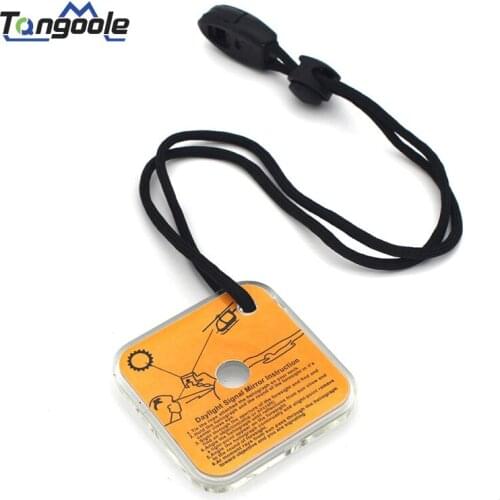 Outdoor Reflective Signal Mirror Portable Emergency Survival Kit Camping Hiking Long Distance Communication first aid kits
