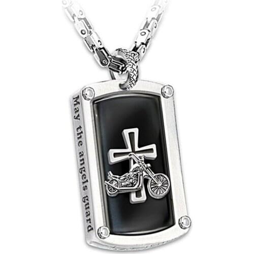 Vintage Gothic Hollow Cross Pendant Necklace Silver Color Cool Street Style Necklace For Men Women Gift Wholesale Neck Jewelry