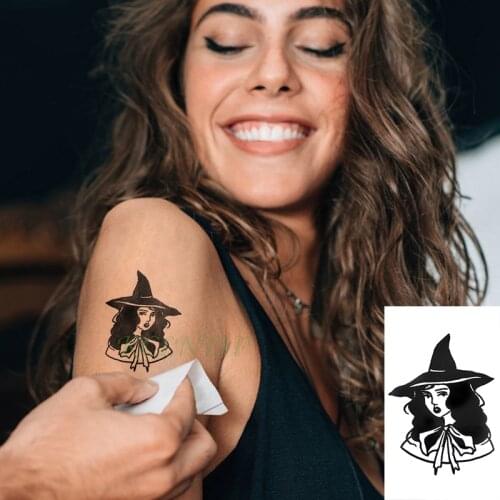 Waterproof Temporary Tattoo Sticker witch wizard lovely girl tatto flash tatoo fake tattoos for kids lady men women