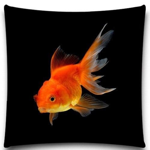 Goldfish Sea animals Square Pillow cases Cotton polyester Decorative for Leaning On The Waist Cushion Sets of car sofa bedroom