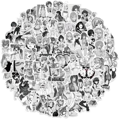 10/30/50/100PCS Anime Hentai Sexy Pinup Bunny Girl Waifu Decal Stickers Graffiti Laptop Guitar Car Waterproof Sticker Kid Toy