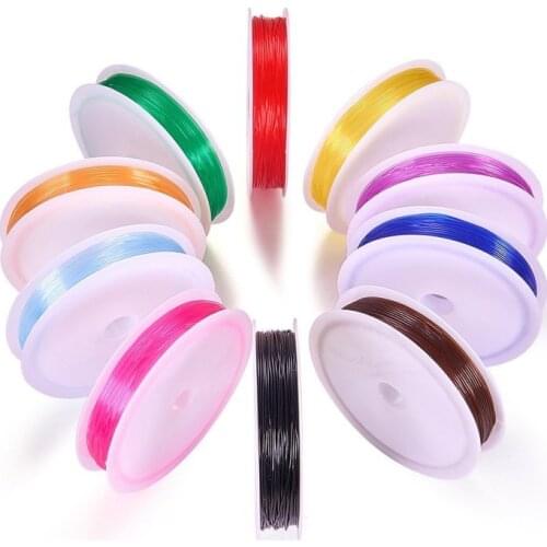 10rolls/set 0.5/0.6/0.7/0.8/1mm Elastic Crystal Thread Jewelry Beading Cords String for DIY Jewelry Making Bracelet Necklace